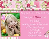 Pink Butterfly Birthday Invitation  - Personalized You Print