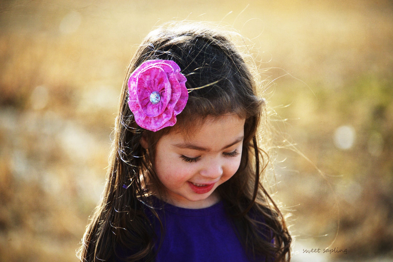 Girls Pink Flower Hair Clip Toddler Bow Barretts Pink Flower Hair Accessory Winter Fashion Rustic Woodland Wedding