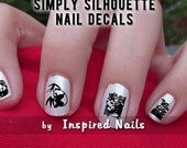 Panda Nail Decals Black and Clear Simply Silhouette by Inspired Nails