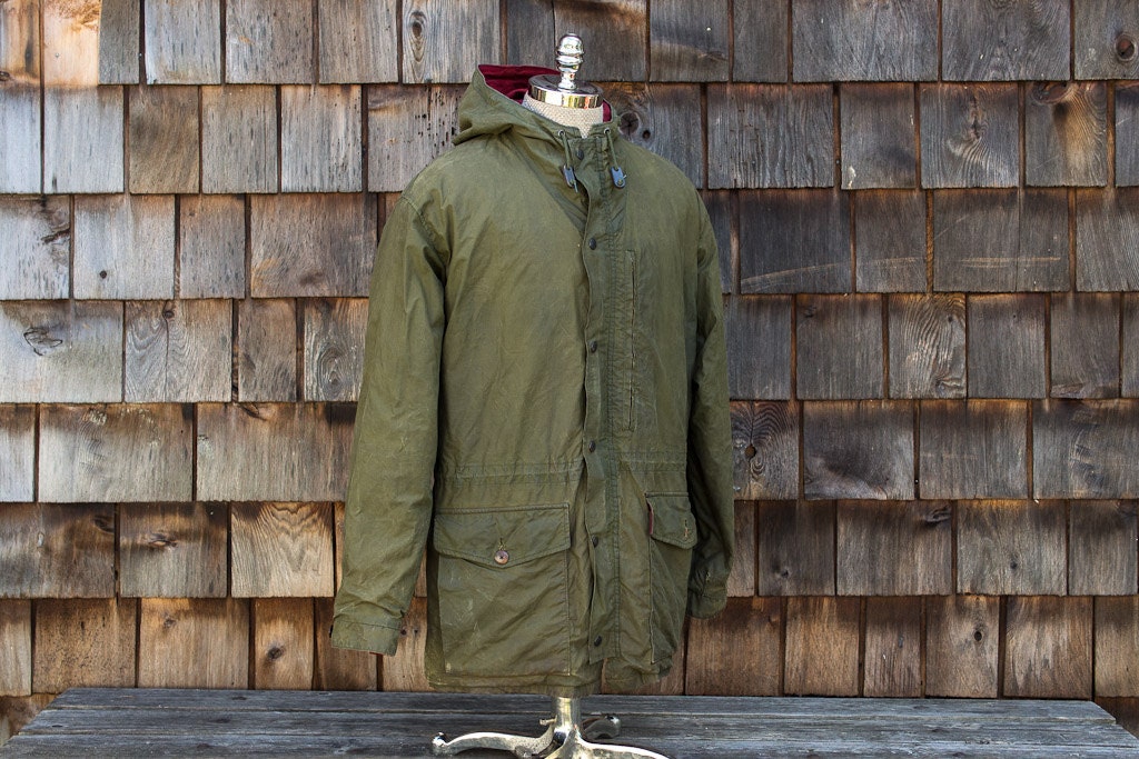 Vintage RALPH LAUREN Oiled Cloth Mountain Parka, Men's Size Large Made in USA