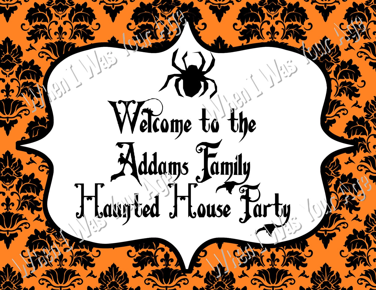 Halloween Party Welcome Sign