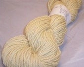 Handspun Yarn. FinnxMontedale wool and Mohair 170 yards. Yellow 3ply