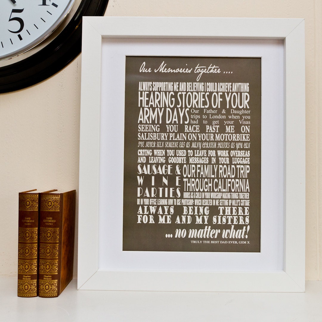 Personalised Special Memories Print - Medium