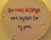 Jesus Culture Lyrics 8in Embroidered Art
