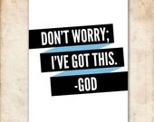 Don't worry. Printable Inspiration. 8x10. DIY. Printable. PDF.