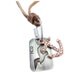 Brown real Leather and alloy pendant adjustable necklace mens necklace unisex necklace cool necklace B139