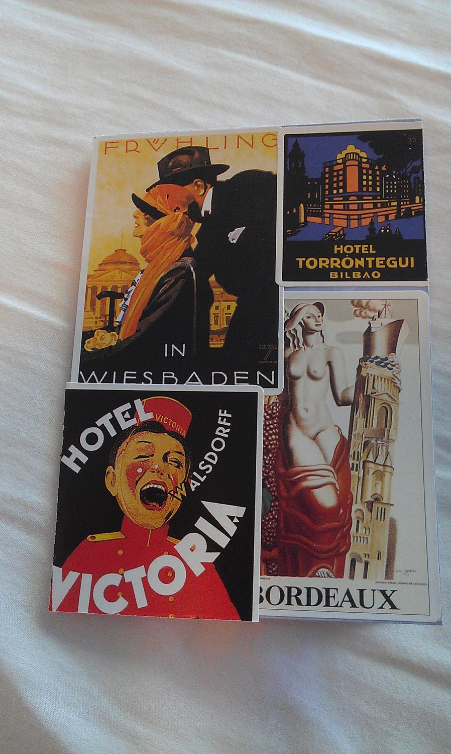 Vintage Luggage Tags Passport Cover