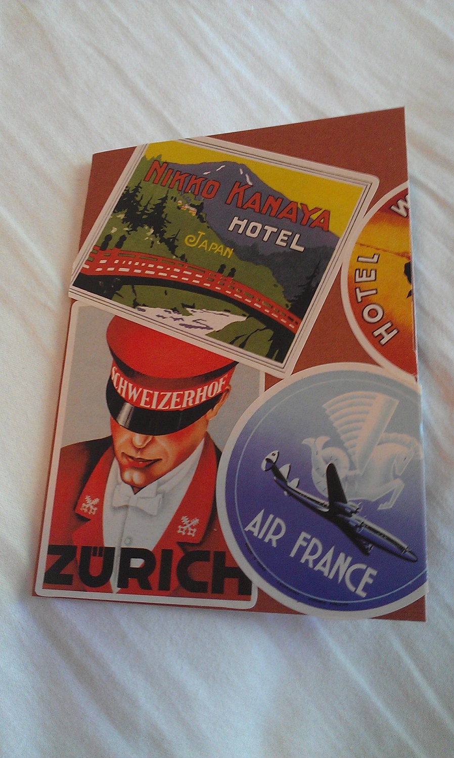 Retro Tags Passport Cover