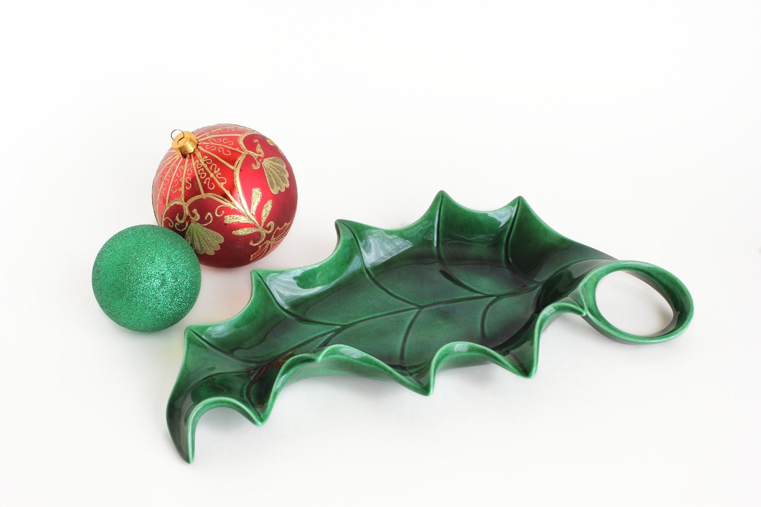 Holly Leaf Tray Holland Mold Christmas Decor