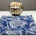 Blue Paisley Table Runner, White Table Runner, Blue Tablecloth - Blue Color, White Color  108 inch long table runner