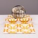 Modern Orange and Green Table Runner, Reversible Table Runner, Tablecloth 60 inch long