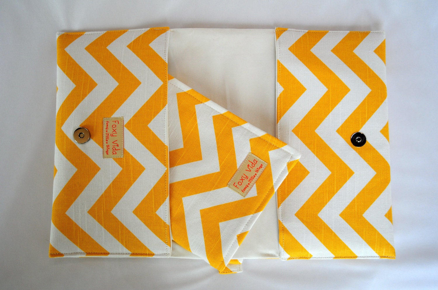 FREE SHIPPING Diaper Changing Clutch Wristlet LIMITED Edition Yellow Chevron