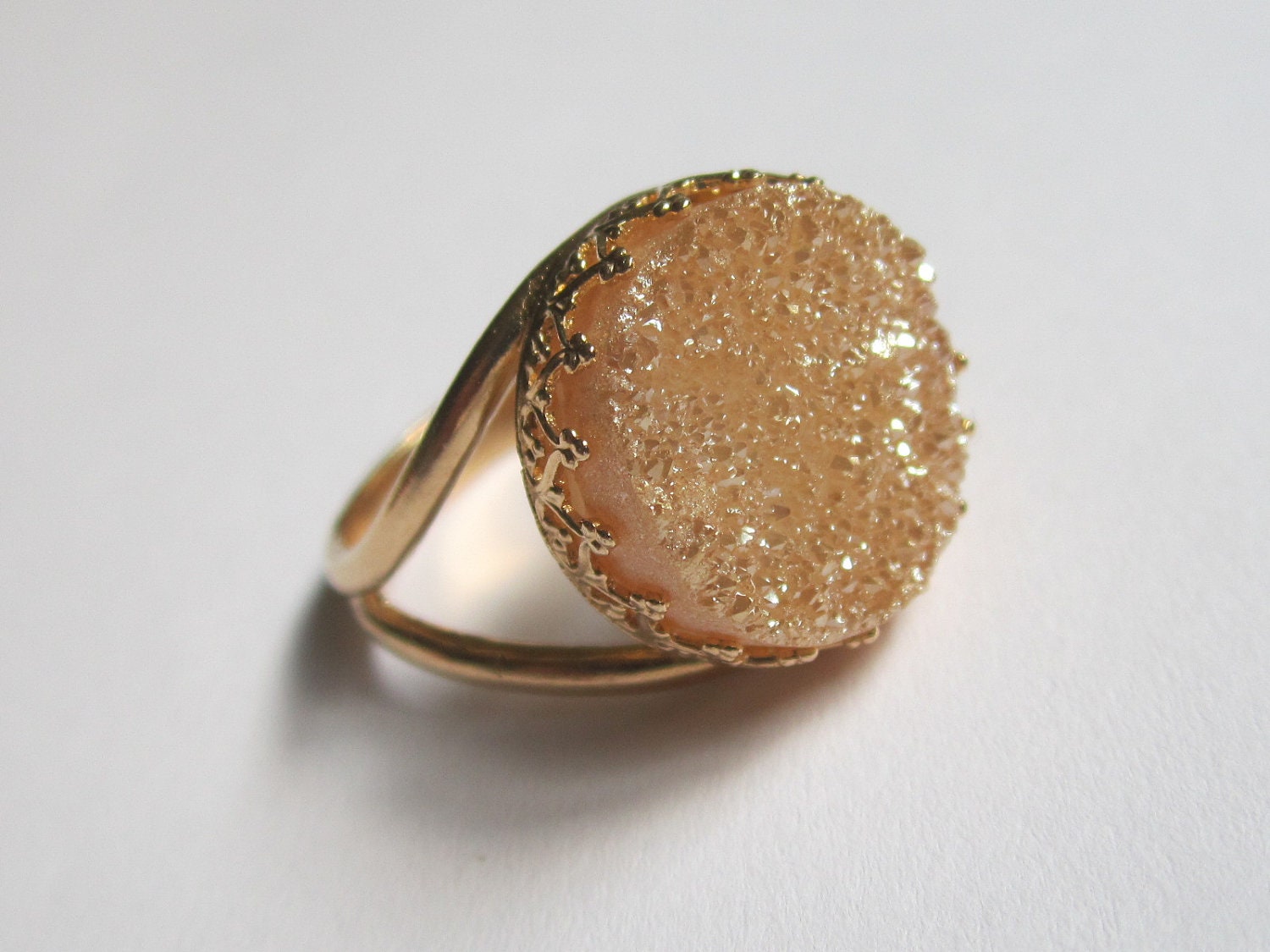 druzy stone ring