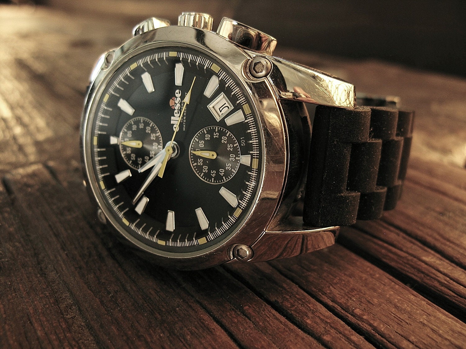 Custom order for CC second and final pmt for St St racing chrono by ellesse in black face water resistant free shipping