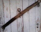 After Christmas SalePrimitive rusted rustic horse yolk with hand-forged iron-vintage Amish farm tool in lovely weathered condition