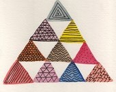 Pyramid - 8 x 8 watercolor illustration