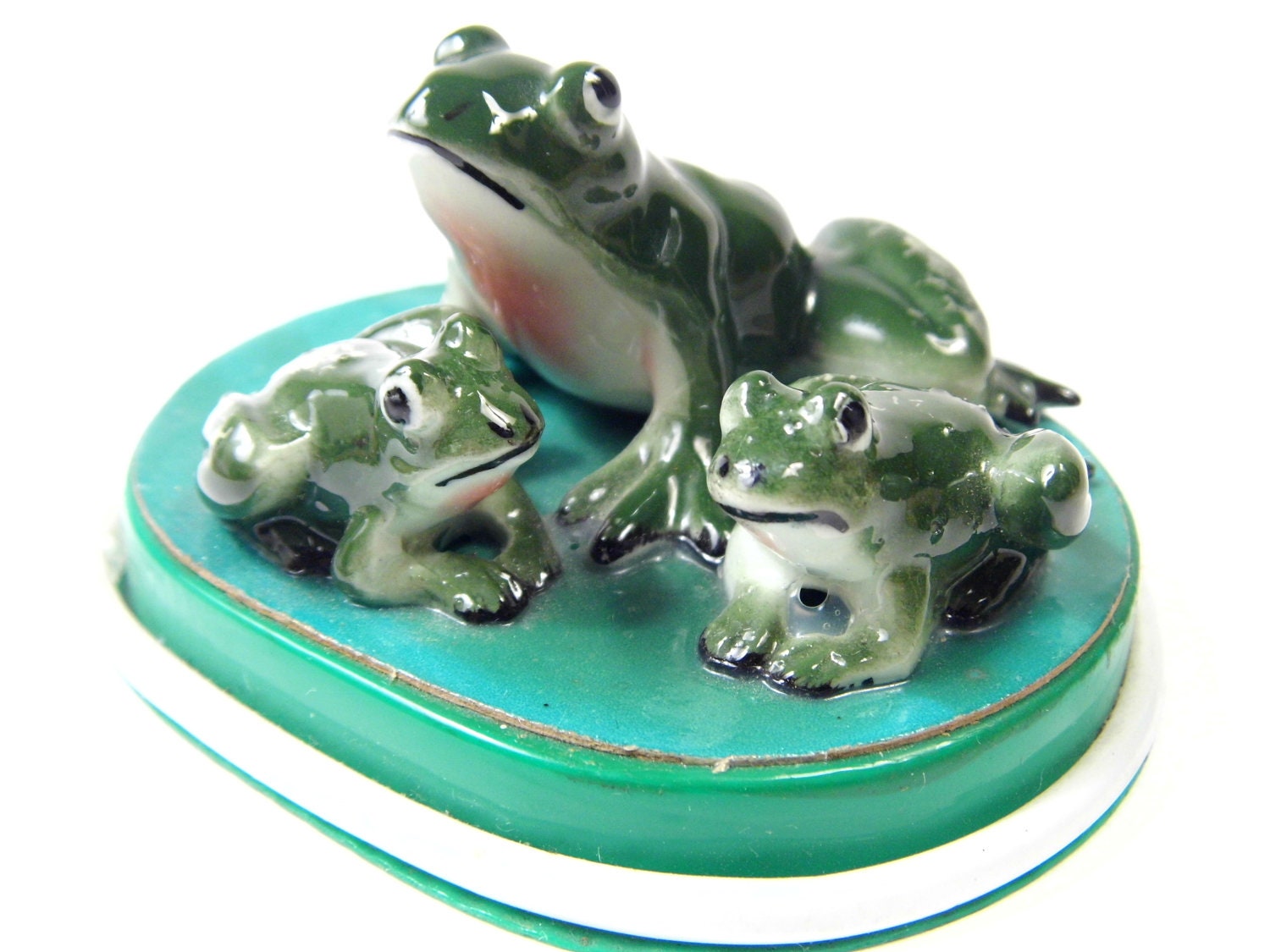 Vintage Miniature Frog Figurines, Knick Knacks, Frog, Porcelain Animals for Knick Knacks Shelf, Kitsch, Mid Century Miniatures