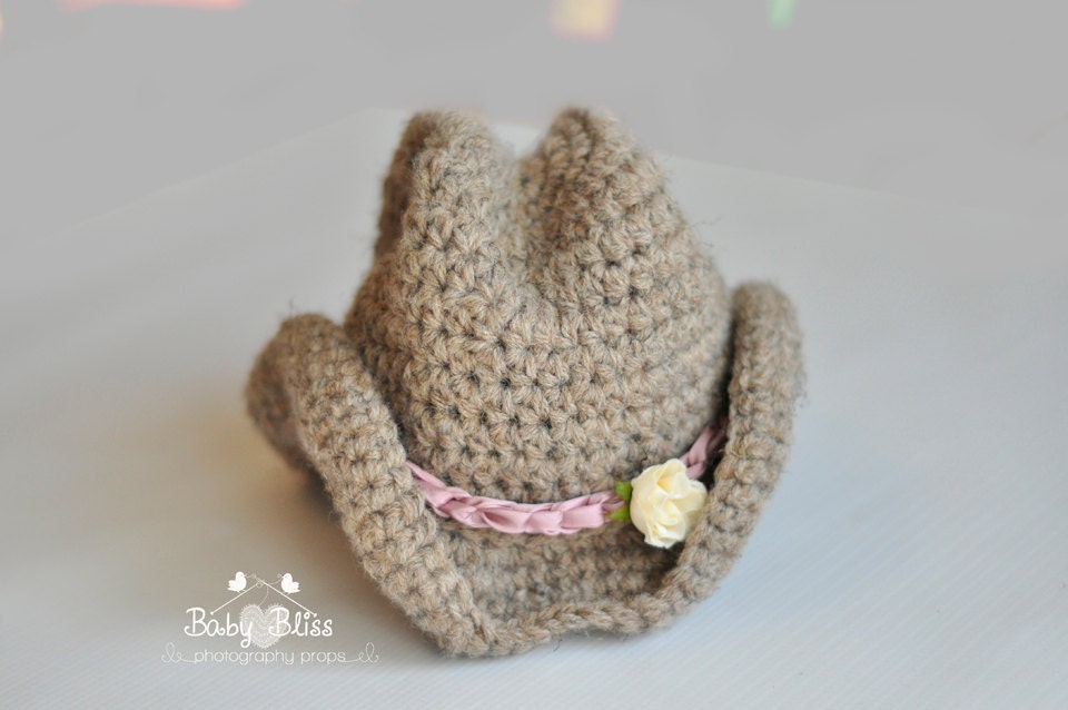 Newborn Cowgirl Hat,   Baby Hats,  Newborn Photography Prop
