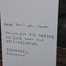 Greeting Card - Dear Twilight, Sincerely Trekkies