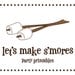 Rustic Campfire Party - Let's Make S'mores Bar - Printable PDF