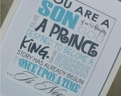 Typography Prince Print- Son of an Almighty God