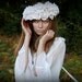 Cream velvet flower crown