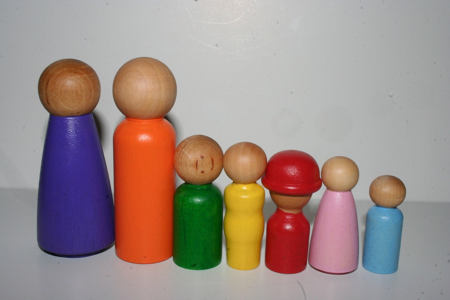 Wee Ones wooden Dolls- - Waldorf Inspired Wooden People - - Toddler wooden toy Montessori Inspired