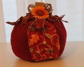 Stuffed Fabric Pumpkin..Fall Centerpiece..Fall Decor...Home Decor..Thanksgiving Decor...Large Size
