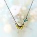 LAST ONE - Charm Necklace - Yellow Jade and Chalcedony Cluster Necklace. Chartreuse Bird Necklace