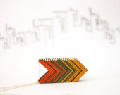 Arrows autumn jewelry- red green orange, fall tones