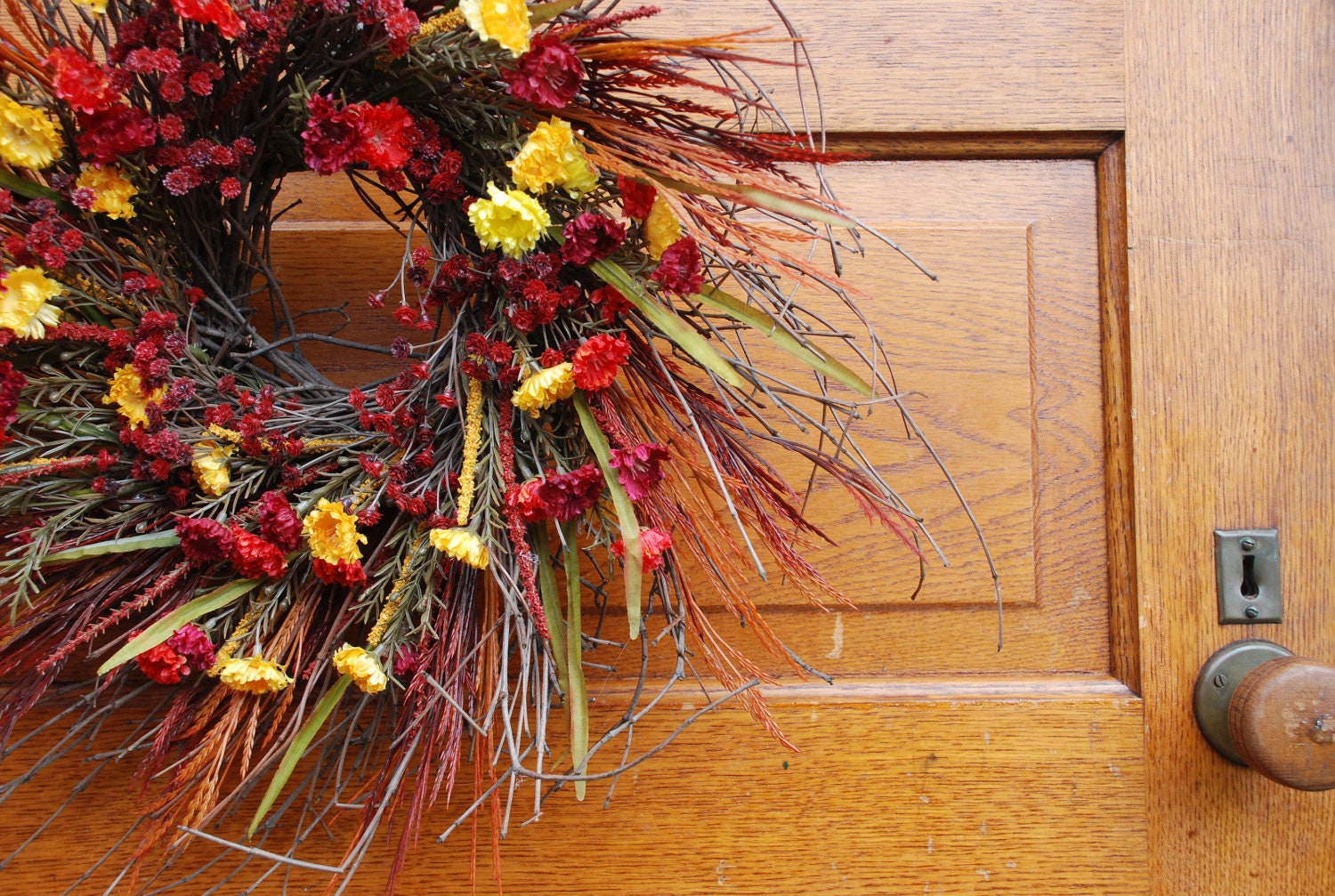 Fall wreaths - Bright Bold and Beautiful Fall Wreath Front Door