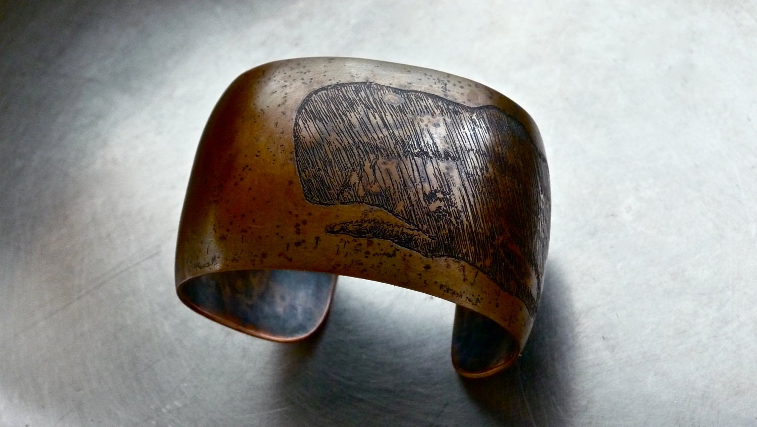 Moby Dick Whale Cuff Bracelet