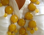 Bubble Statement Necklace, Chunky Bubble Necklace, Bubble Sallow Necklace (FN0508-F-Sallow)