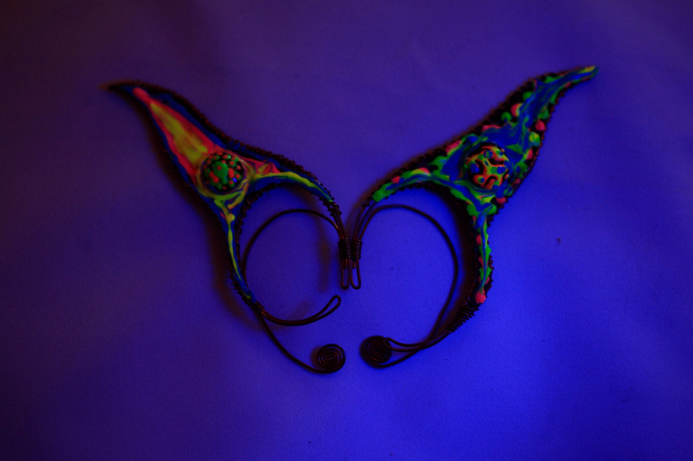 Black Light Abstract Faery Ears
