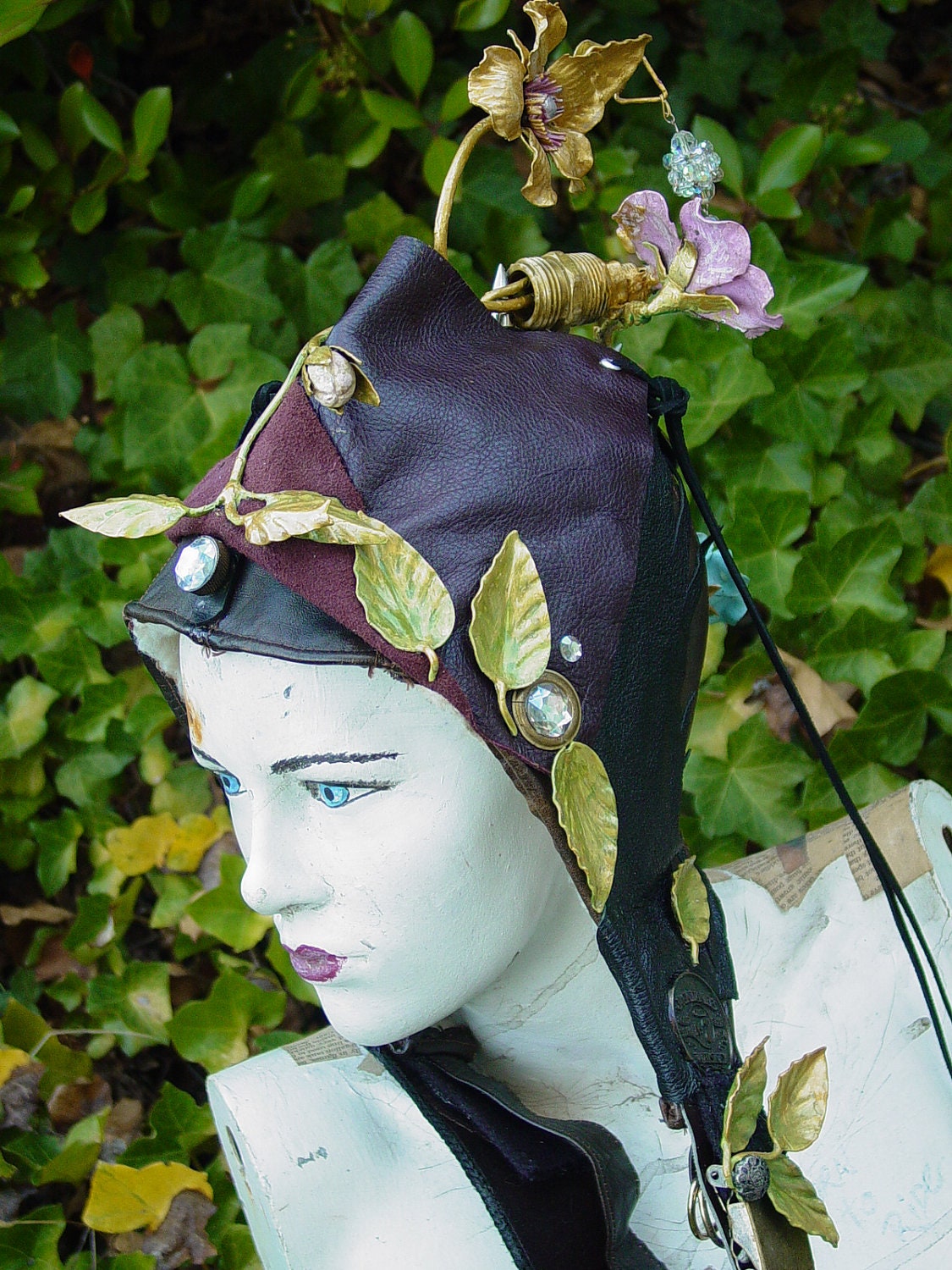 Eco-Warrior HeadPiece, Post-Apocalyptic,Fairie,VINTAGE Sheepskin, Reg Price 175 Dollars