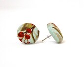 Cherry Button Earrings