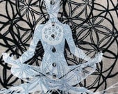 Flower of life meditation tee - Organic Cotton t-shirt - Various sizes, Made to order