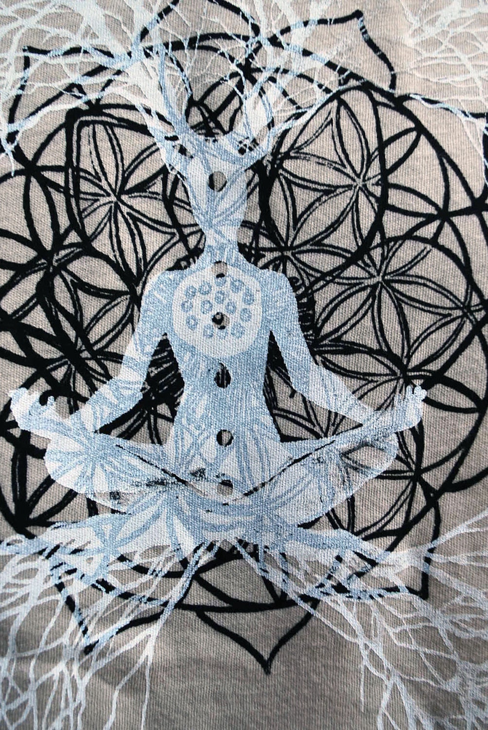 Flower of life meditation tee - Organic Cotton t-shirt - Various sizes, Made to order