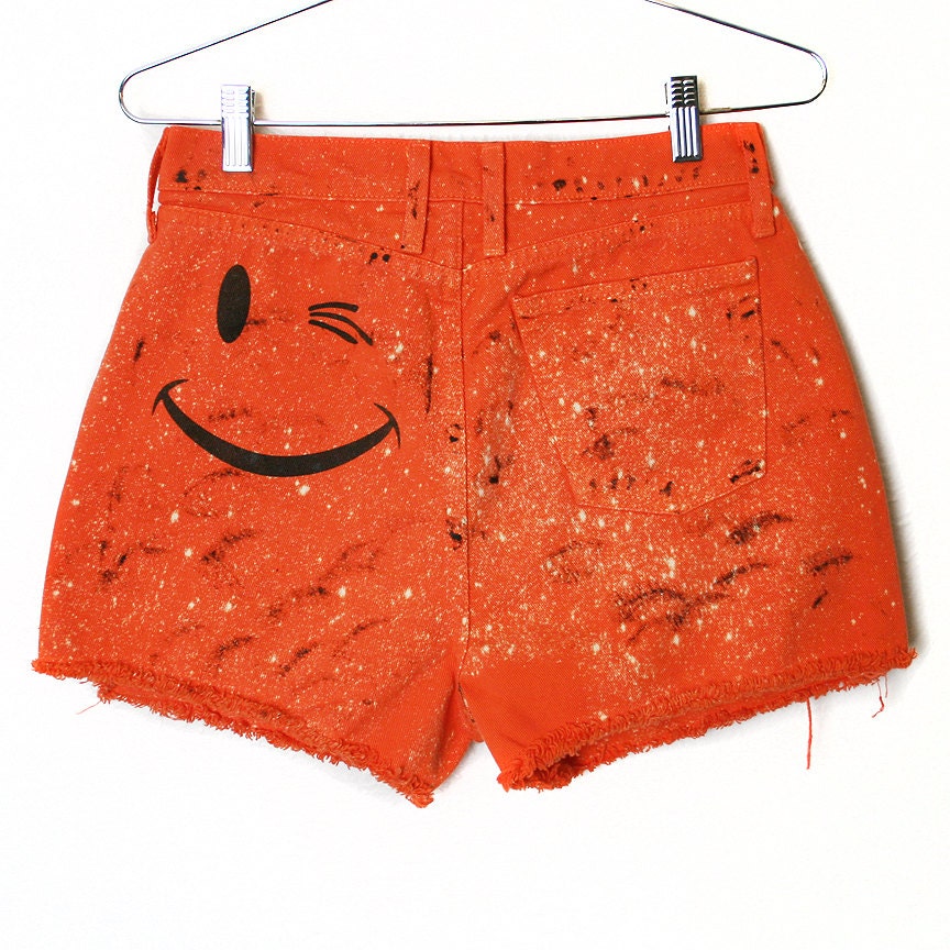 Smile Destroyed Frayed Denim Shorts (Sizes 2-4-6-8-10 Available)