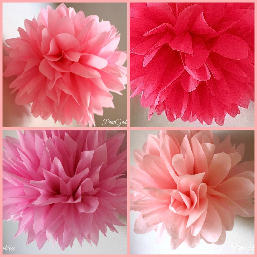 10 Tissue Pom Poms, Wedding Reception Decorations,Ceremony Decorations,Nursery Decor,Fowers Il_570xn