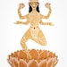 Lakshmi the Goddess of Wealth and Beauty - Articulated Paper Doll by Dubrovskaya. Kraft paper, hand painted, MADE TO ORDER.