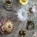 Eclectic Collection of 8 (Eight) Knobs / Pink Lemonade Collection / Antique Brass, Drop Pull, Yellow Rose, Clear Pressed Glass