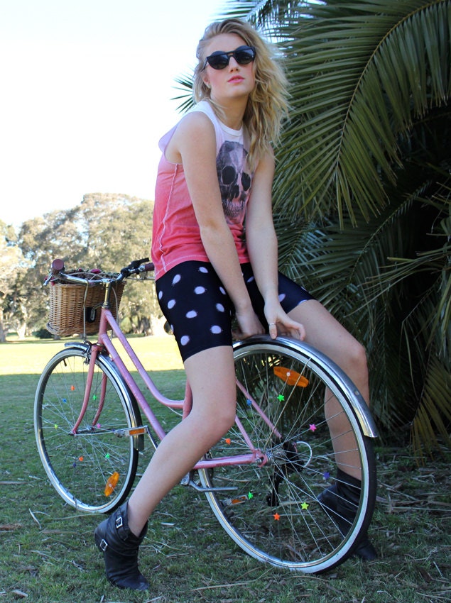 Handmade Bicycle shorts - Spray Spot print bike shorts