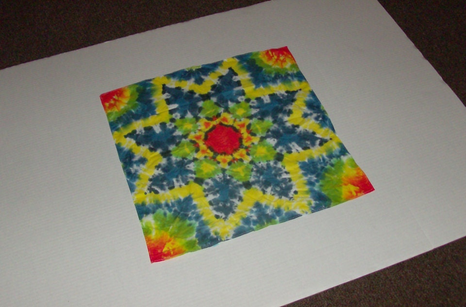 Dimensional Shift - Tie Dye Lotus Blossom Bandana