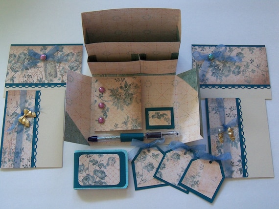Blue Drop Down Stationery Box
