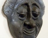 Clay Mask - Smiling Old Man - Homemade Art