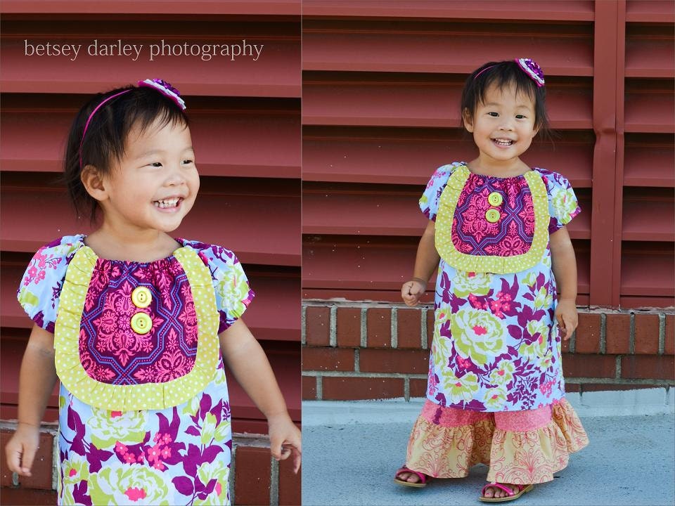 The Vintage Dress in Skye -- Boutique Peasant Styled Ruffle Bib Dress in sizes 9-12 months, 18-24 months, 2t-3t, 4t-5t, Girls size 6-8