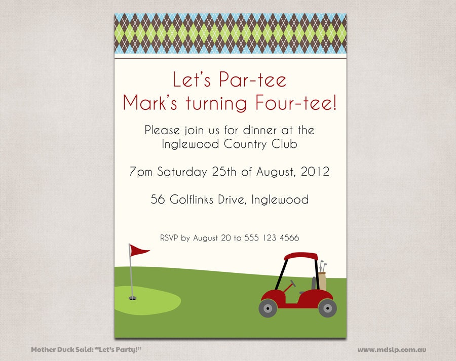 Golf Party Invitation