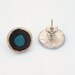 Blue Stud Earrings - Minimalist  - Sterling Silver