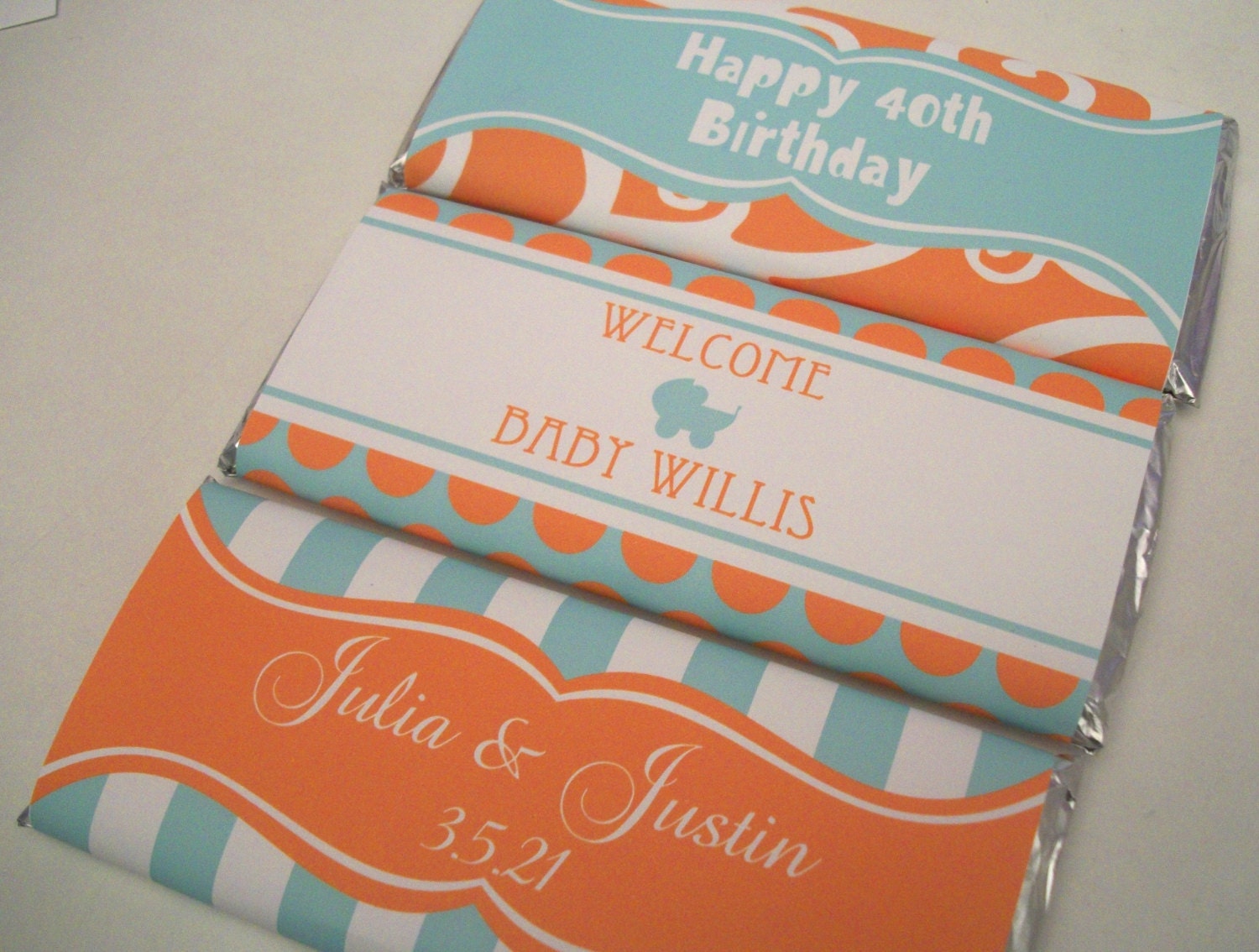 Candy Bar Wraps - Chocolate Bar - Hershey Bars - Labels Printable, Fully Personalized and Customized Il_570xn